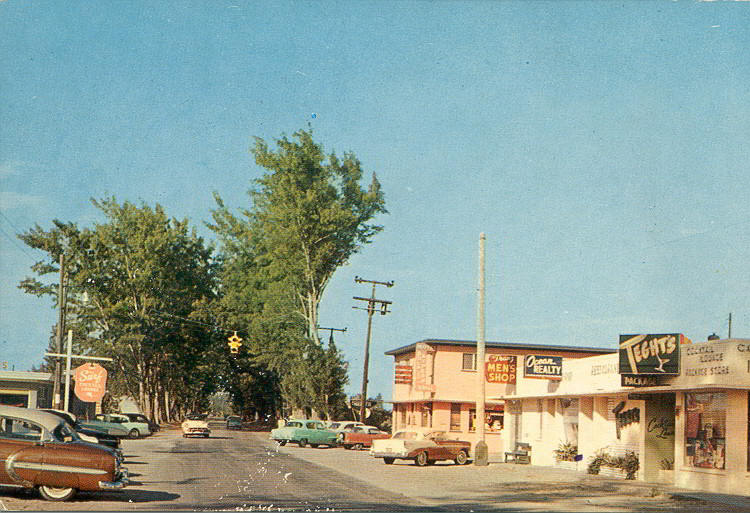 street level photo of Main Intersection on A1A in 1950